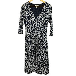 Coldwater Creek Dress Pullover Black White Size M Medium 10-12 Lined Stretch